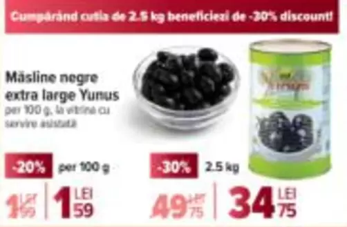 Mäsline negre extra large Yunus