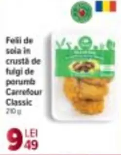 Felii de soia in crustă de fulgi de porumb