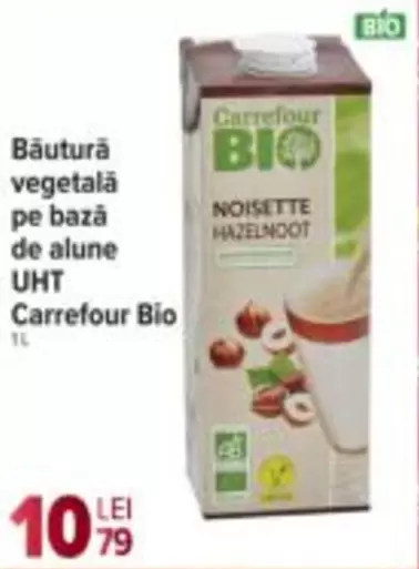 Băutură vegetală pe bază de alune UHT Carrefour Bio