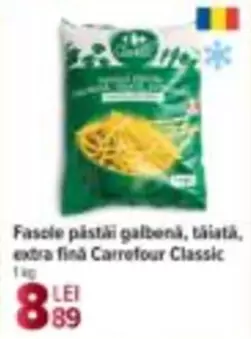 Fasole păstăi galbenă, tăiată, extra fină