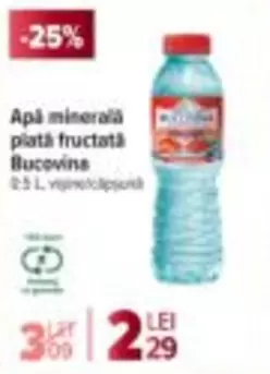 Apă minerală plată fructată