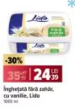 Inghețată fără zahăr, cu vanilie