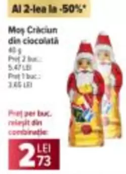 Moş Crăciun din ciocolată