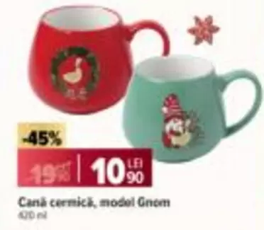 Cană ceramică, model Gnom