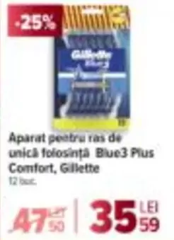 Unica - Aparat pentru ras de unică folosință Blue3 Plus Comfort