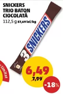 Snickers - TRIO BATON CIOCOLATĂ