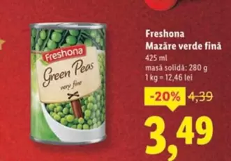 Mazăre verde fină