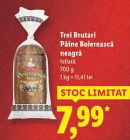 Pâine Boierească neagră feliată