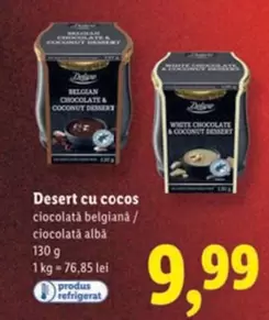 Desert cu cocos ciocolată belgiană / ciocolată albă