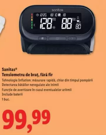 Tensiometru de brat, fără fir