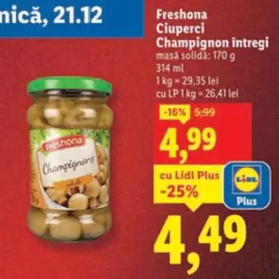 Ciuperci Champignon întregi
