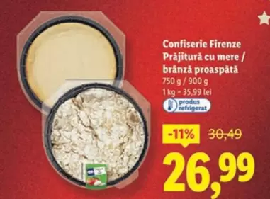 Prăjitură cu mere/ brânză proaspătă