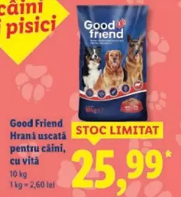 Hrană uscată pentru câini, cu vită