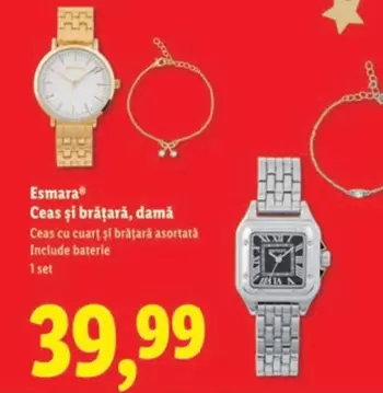 Ceas şi brățară, damă