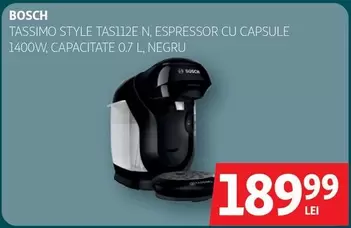 Bosch - TASSIMO STYLE TAS112E N, ESPRESSOR CU CAPSULE