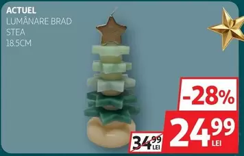 Actuel - LUMÂNARE BRAD STEA 18.5CM