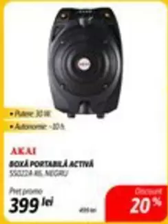 BOXĂ PORTABILĂ ACTIVĂ 550UZA RE NEGRU