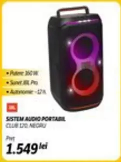 Jbl - SISTEM AUDIO PORTABIL CLUB 170 NEGRU