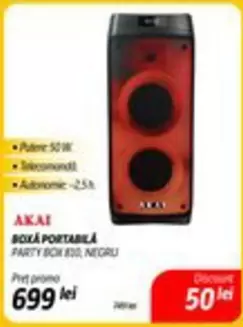 BOXĂ PORTABILĂ PARTY BOX 830, NEGRU