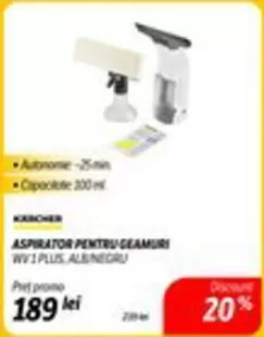 ASPIRATOR PENTRU GEAMURI WV 1 PLUS ALB/NEGRU