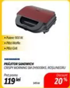 PRAJITOR SANDWICH CRISPY MORNING SM-24900BKS, ROŞUNEGRU