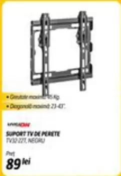 SUPORT TV DE PERETE TV32-22T, NEGRU