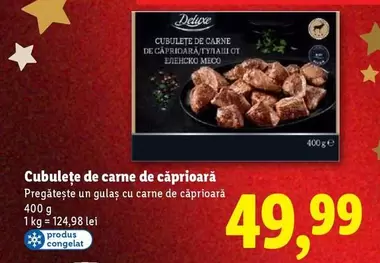 Cubulețe de carne de căprioară