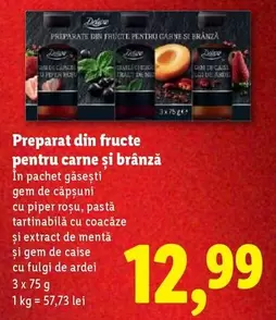 Preparat din fructe pentru carne și brânză