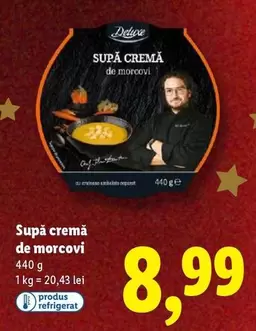 Supă cremă de morcovi