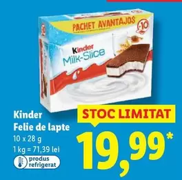 Kinder - Felie de lapte