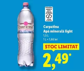 Apă minerală light