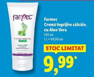 Cremă îngrijire călcâie, cu Aloe Vera