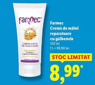 Cremă de mâini reparatoare cu gălbenele