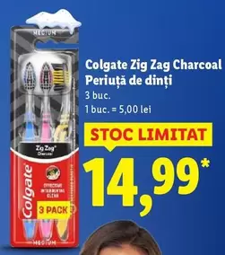 Zig Zag Charcoal Periuță de dinți
