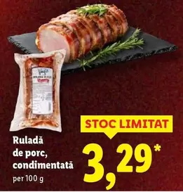 Ruladă de porc, condimentată