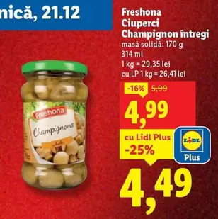 Ciuperci Champignon întregi