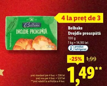Drojdie proaspătă