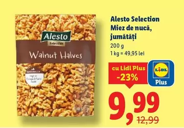 Miez de nucă, jumătăți