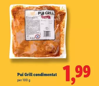Pui Grill condimentat