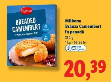 Brânză Camembert în panadă