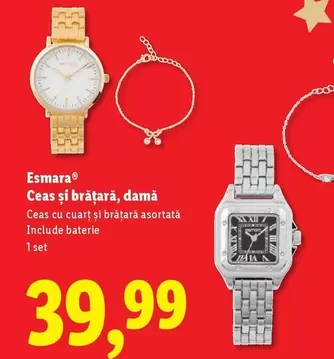 Ceas și brățară, damă