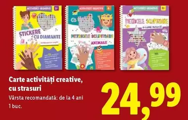 Carte activități creative, cu strasuri