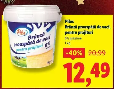 Brânză proaspătă de vaci, pentru prăjituri