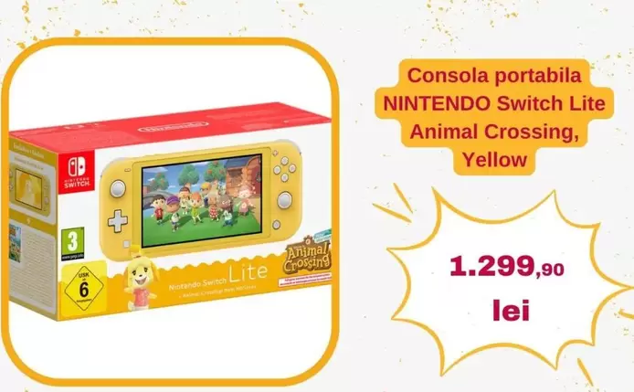 Nintendo - Switch Lite Animal Crossing, Yellow
