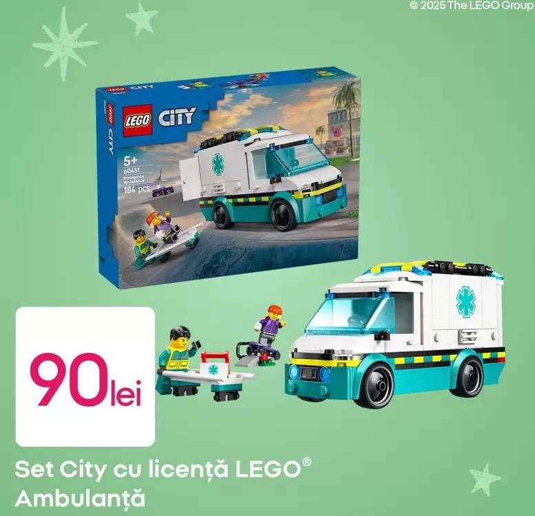 Lego - City cu licenţă LEGO® Ambulanţă