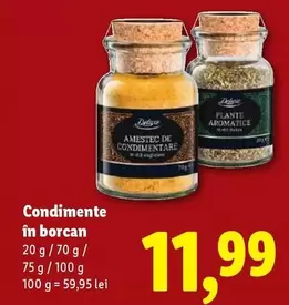 Condimente în borcan