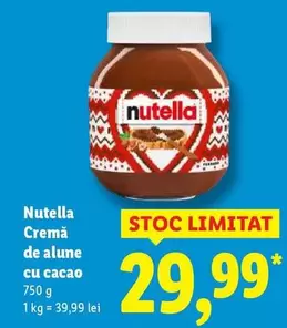 Nutella - Cremă de alune cu cacao