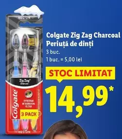 Zig Zag Charcoal Periuță de dinți