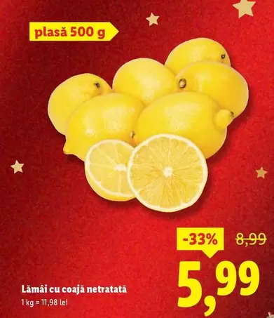 Lămâi cu coajă netratată