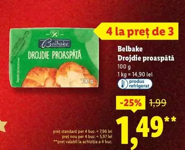 Drojdie proaspătă